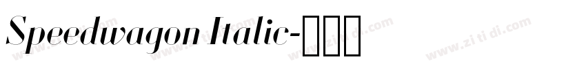 Speedwagon Italic字体转换 Speedwagon Italic字体转换